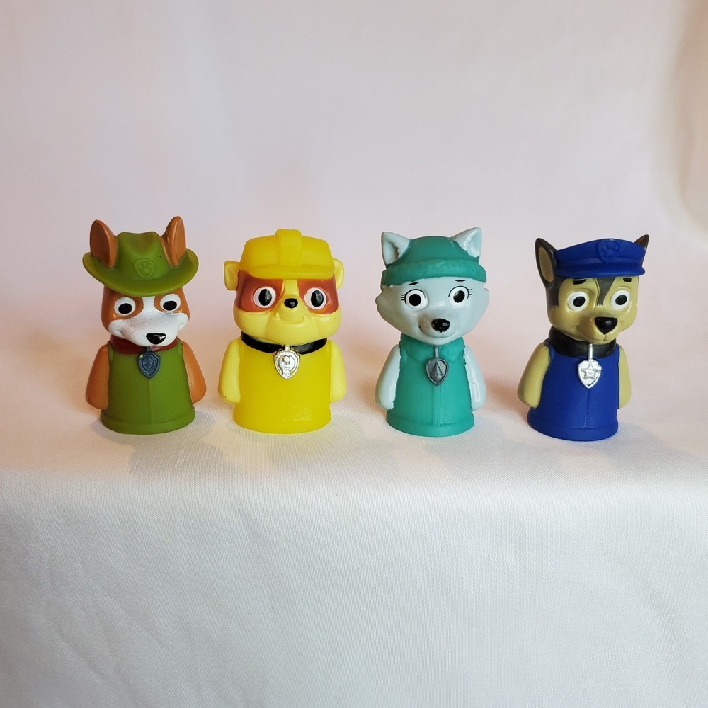 Nickelodeon Paw Patrol Bath‎ Time Finger Puppets Toys  Set Of 4 Pups